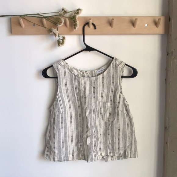 stelen Tops - Women’s linen cropped top